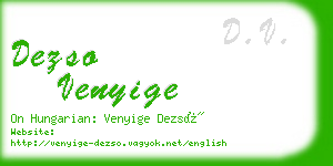 dezso venyige business card